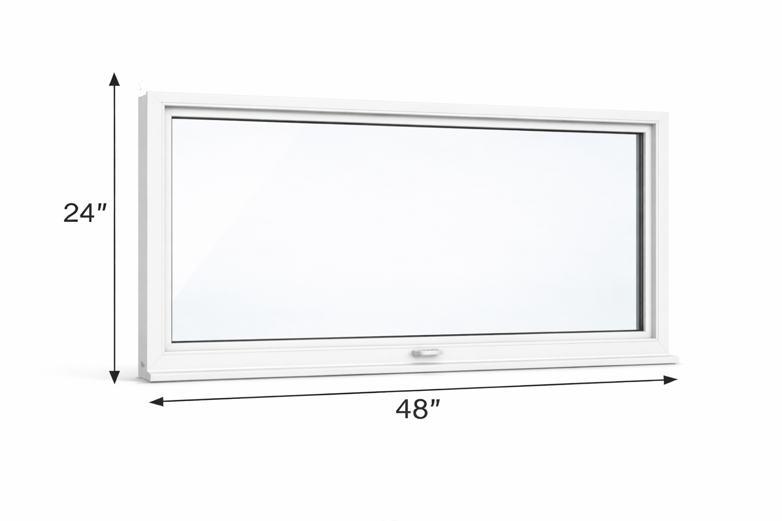 uPVC opening window 48 inch by 24 inch (landscape)
