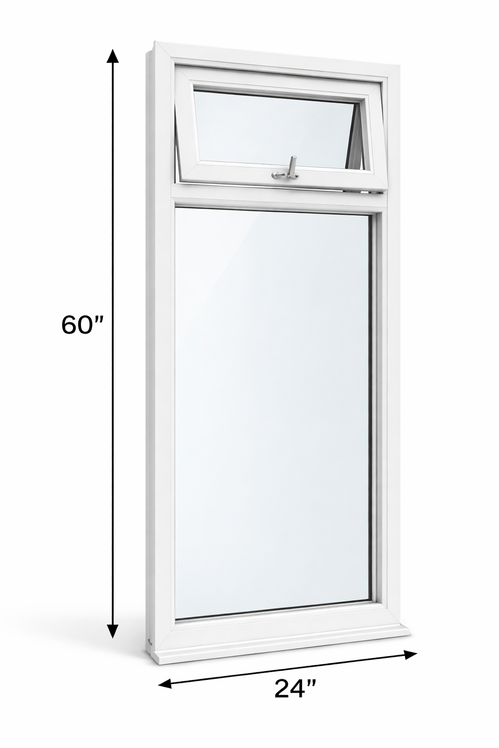 uPVC opening window 60 inch by 24 inch (top opener)