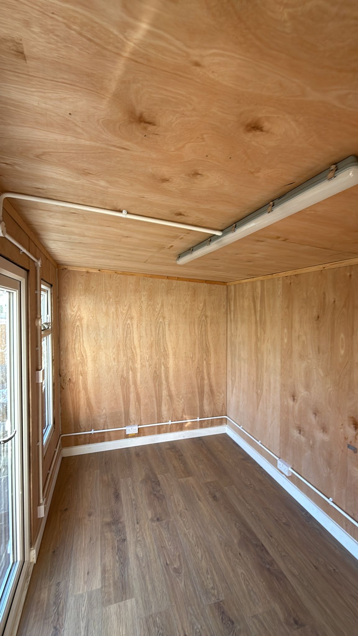 Garden room electrics installation example 1