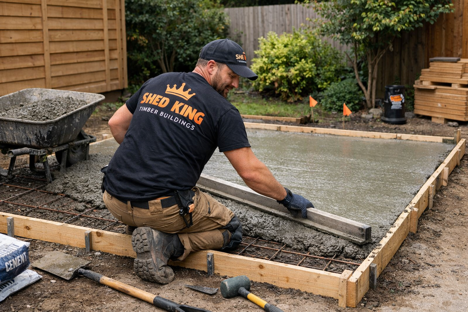 Concrete pads base construction