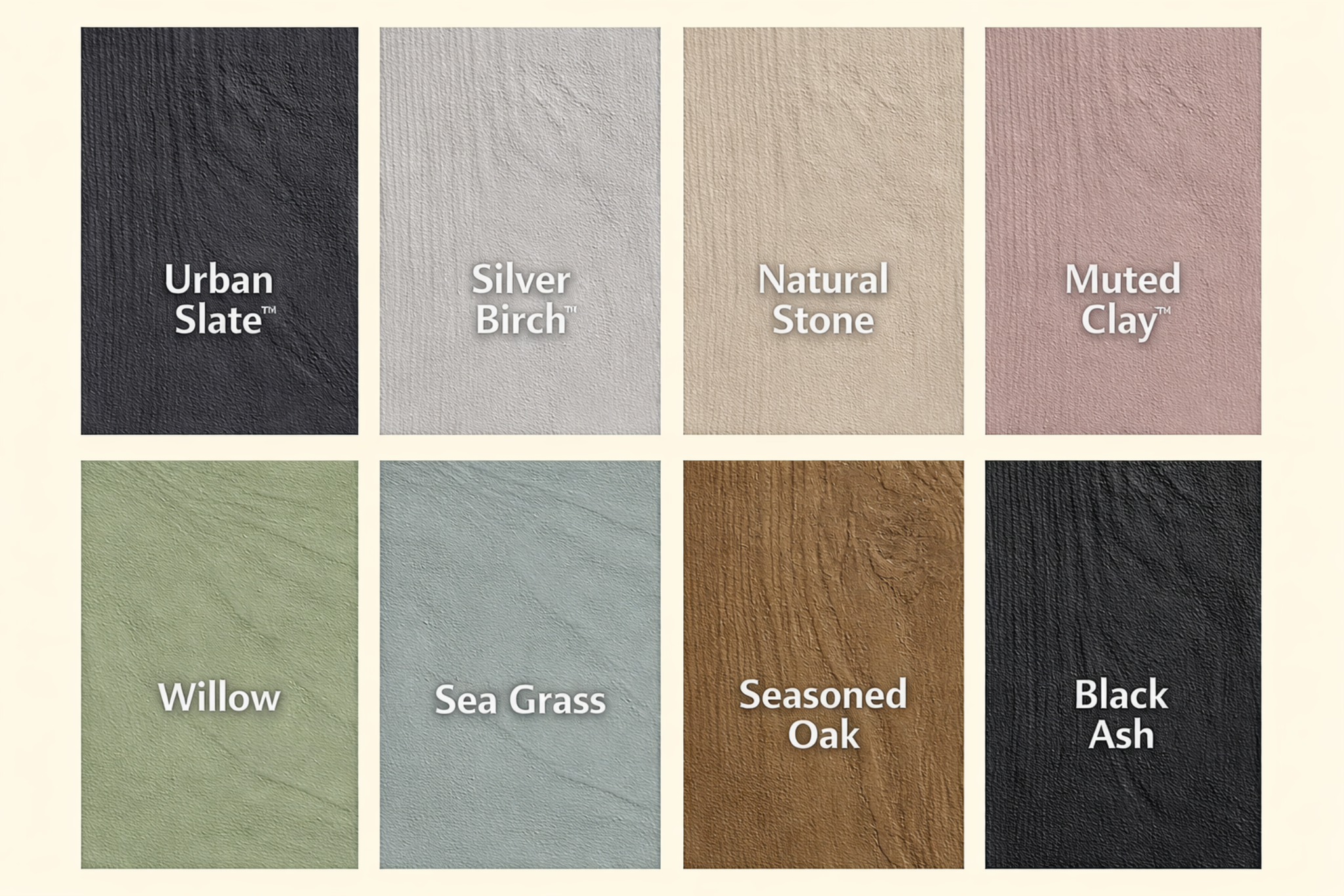 Cuprinol Garden Shades colour options chart for deluxe workshop exterior