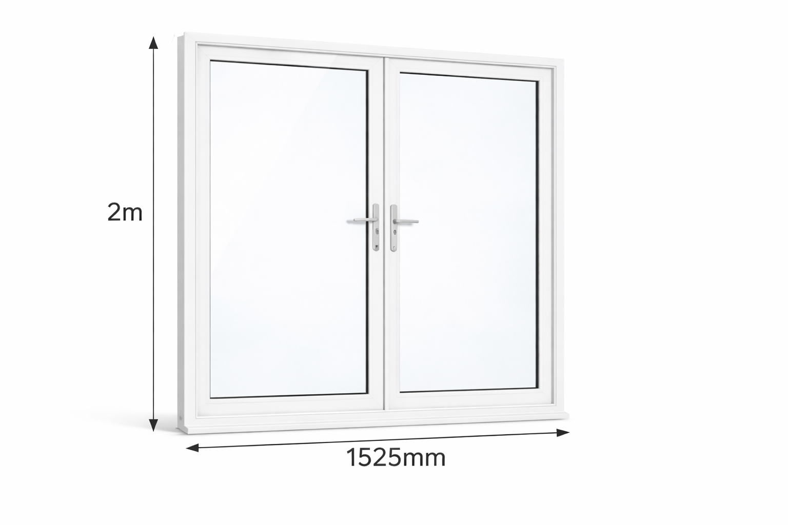 uPVC double doors 2 metres by 1525mm